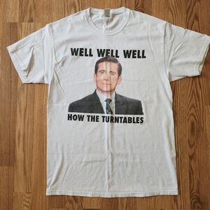 Women's T-Shirt The Office Michael Scott 'Well Well Well' Large Short Sleeve